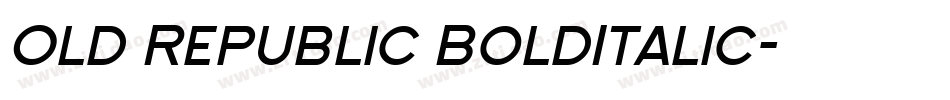 Old Republic BoldItalic字体转换